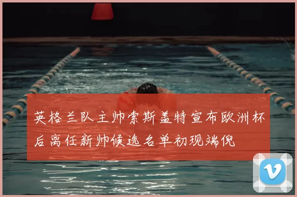 英格兰队主帅索斯盖特宣布欧洲杯后离任新帅候选名单初现端倪